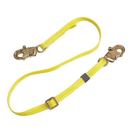 3M Dbi-Sala Adjustable Web Lanyard, 3 ft. Length, Snap Hook, 1 Leg(s), 310 lb. Weight Capacity 1231011