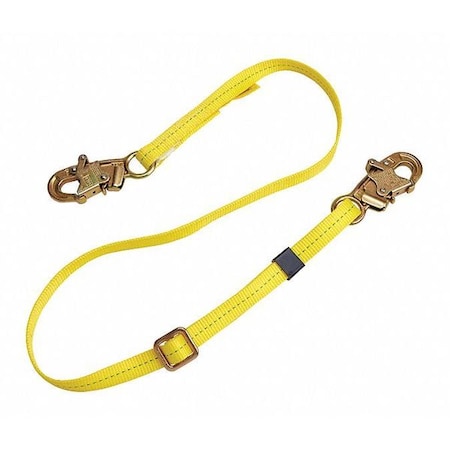 3M Dbi-Sala Adjustable Web Lanyard, 4 ft. Length, Snap Hook, 1 Leg(s), 310 lb. Weight Capacity 1231012