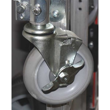 B & P Manufacturing Swivel Stem Caster with Brake 8021-003