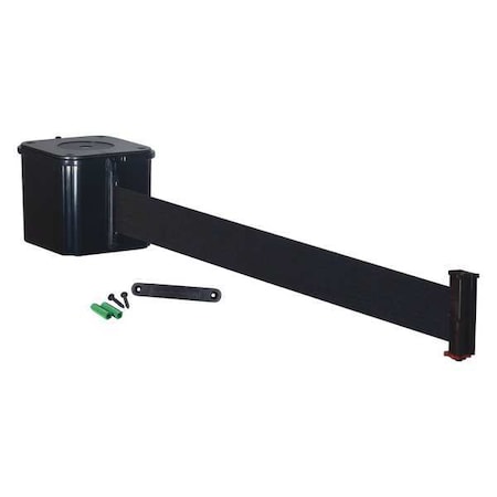 Retracta-Belt Retractable Belt Barrier, 25 ft., Black WM412SB25-BK-RE