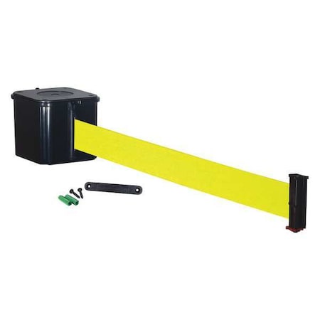 Retracta-Belt Retractable Belt Barrier, 25 ft., 4inH WM412SB25-FY-RE