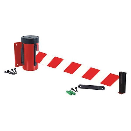 Retracta-Belt Retractable Belt Barrier, 10 ft., Red WM700RD-RWD-RE