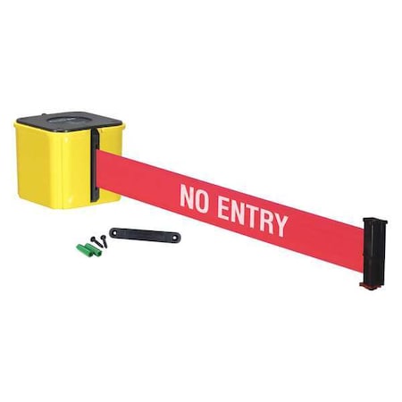 Retracta-Belt Retractable Belt Barrier, 20 ft., Red WM412YW20-NE-RE