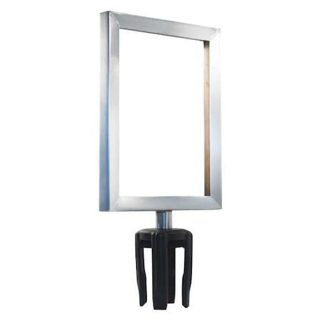 Visiontron Sign Frame, 11in.Hx8-1/2in.L, Satin Chrome FR811HDSC-CSB