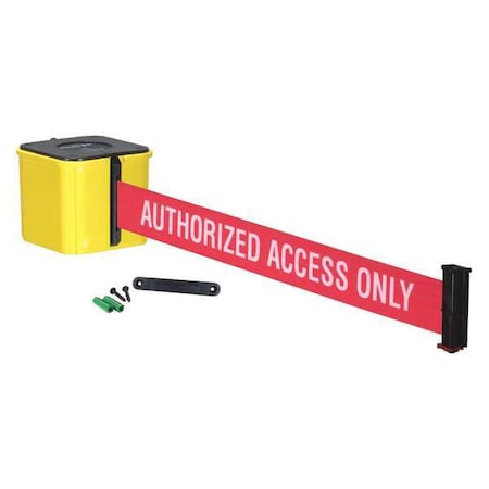 Retracta-Belt Retractable Belt Barrier, Yellow, 25 ft. WM412YW25-AAO-RE