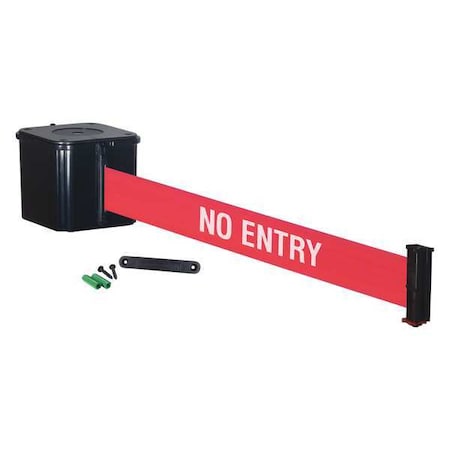 Retracta-Belt Retractable Belt Barrier, 30 ft., Red, 4inH WM412SB30-NE-RE