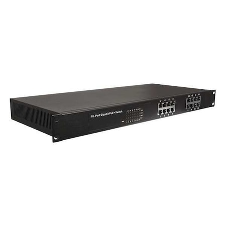 Lts PoE SwitchCamera Inputs 16, Black LTPOE-SW1600G