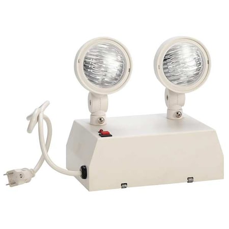 Zoro Select Emergency Light, 7-1/2in. H, 5.4W, Incand (Formerly LumaPro) 40CP80