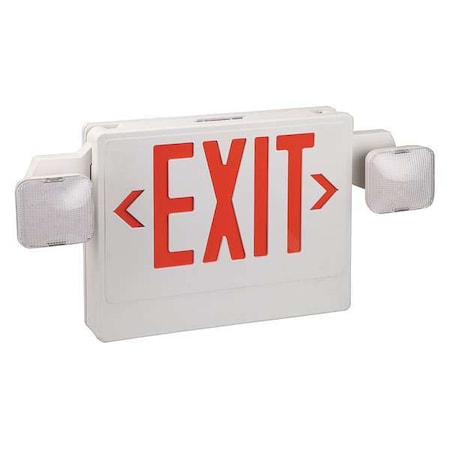 Zoro Select Exit Sign, Emergency Lights, 1 or 2 Face(s), LED, Ceiling/Wall, Sealed Lead Acid (Formerly LumaPro) 40CP84