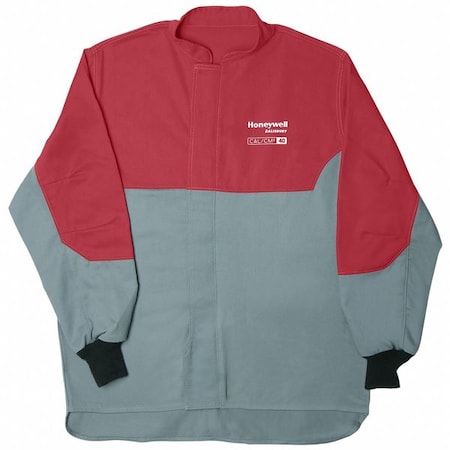 Salisbury FR Coat, 40 cal/sq cm, 4XL, 10.9 oz/sq yd Hook-and-Loop, Zipper Closure ACC40PRG4X