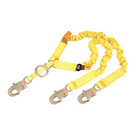 3M Dbi-Sala ShockWave(TM)2 Rescue Lanyard, 6 ft. Length, Snap Hook, Steel, 2 Leg(s), 310 lb. Weight Capacity 1244455