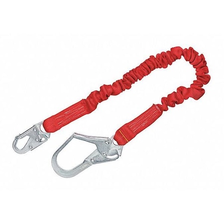 3M Protecta PRO-Stop(TM) Shock Absorbing Lanyard, 6 ft. Length, Snap Hook, Steel, 1 Leg(s) 1340121