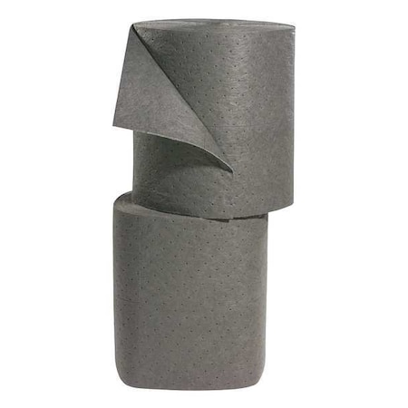 Spilltech Sorbent Roll, 25 gal, 15 in x 150 ft, Universal, Gray, Polypropylene GRSF150H-1