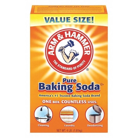 Arm & Hammer Baking Soda, 4 lb., Odorless, Box, PK6 33200-01170