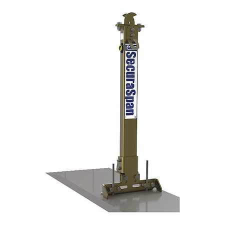 3M Dbi-Sala SecuraSpan Stanchion, Rebar Stud Securaspan, Not Applicable Length, 310 lb Weight Capacity 7400215
