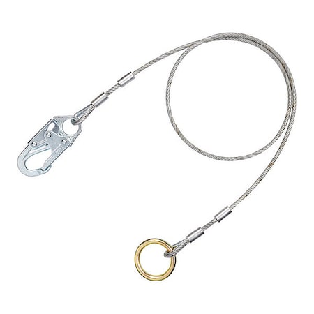 3M Dbi-Sala Tie-Off Adapter, 4 ft Length, 310 lb Weigth Capacity, Steel, Vinyl Anchor, 1 Workers per System AJ408AG4