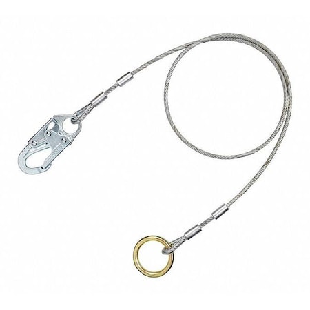 3M Dbi-Sala Cable Anchor, 6 ft Length, 310 lb Weigth Capacity, Steel Anchor, O-Ring, 1 Workers per System AJ408AG