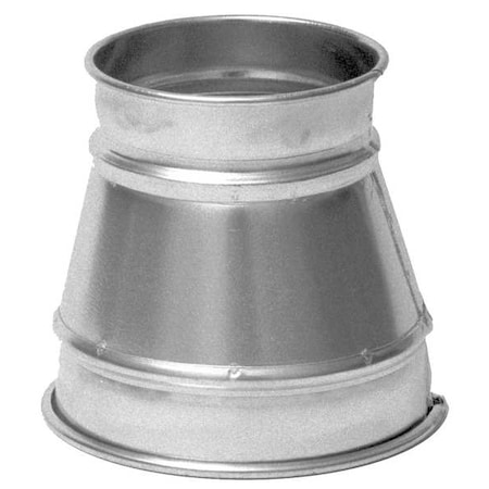 NORDFAB Duct Reducer, Steel, 22 ga Thick, Round 8040025872