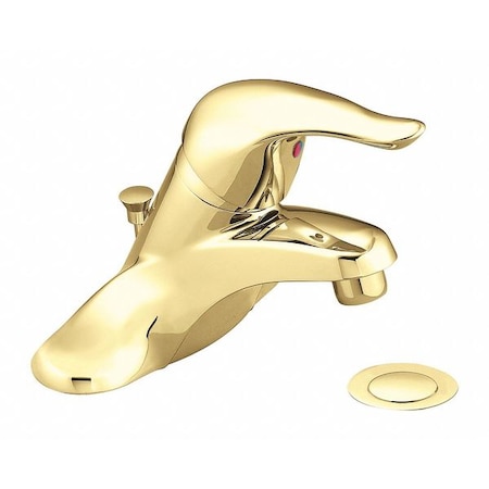 Moen Manual, 4" Mount, Commercial 3 Hole Low Arc Bathroom Faucet L4621P