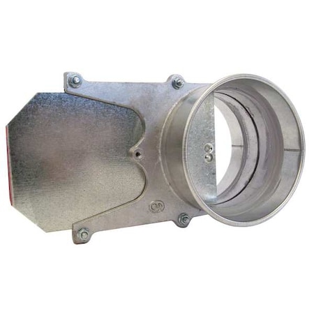 Nordfab Round Blast Gate, Cast Aluminum, 20 GA, 9 3/8 in W, 5 1/2 in L, 12" H 8010002306