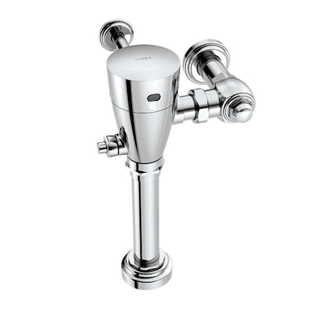 Moen Toilet Automatic Flush Valve, 1.28 gpf gpf, Polished Chrome, 1 in, 1 1/2 in Spud Coupling 8311AC12