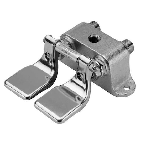 Sani-Lav Double Foot Pedal Valve, 1/2 In NPT, Mounting Type: Top 101L
