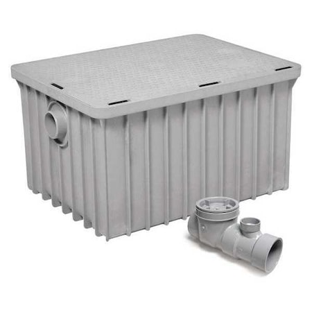 Endura Interceptor Grease Interceptor, 3" Pipe Dia., Thermoplastic 3935A03