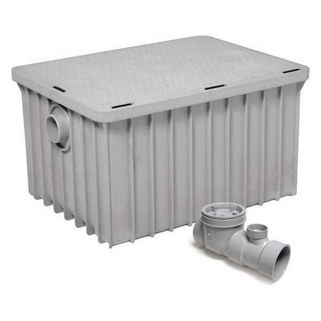 Endura Interceptor Grease Interceptor, 4" Pipe Dia., Thermoplastic 3950A04