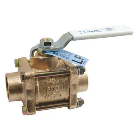 APOLLO VALVES 2" Sweat Bronze Ball Valve Inline 82LF20801