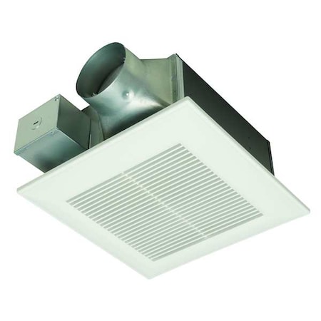Panasonic Ceiling Bathroom Ventilation Fan, 80/110 cfm cfm, 4 in or 3 in Duct Dia., 120V AC, Without Light FV-08-11VF5