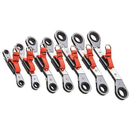 Proto Ratcheting Wrench Set, Double Box End J1180MA-TT