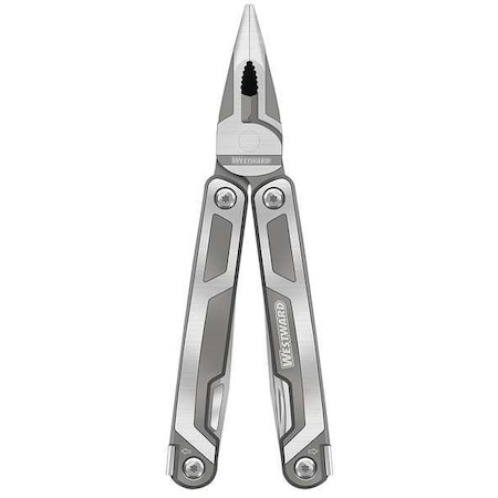 Westward Multi-Tool, Stainless Steel, 15-Tool 40JD54