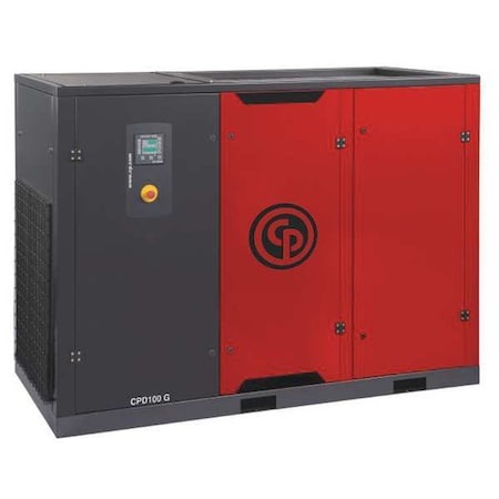 Chicago Pneumatic Rotary Screw Air Compressor, 100HP, 460V CPD 100 G