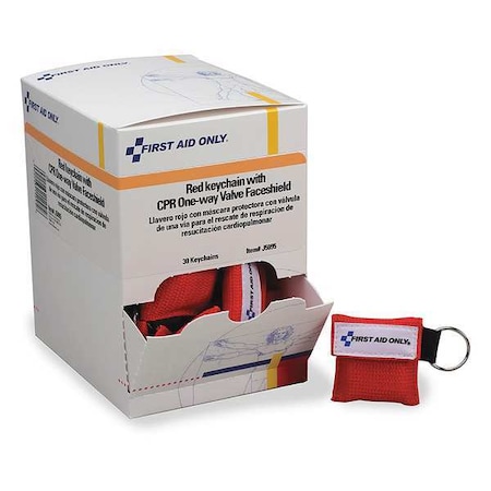 First Aid Only CPR Faceshield, Cardboard Box, 30 Components, 1 People Served J5095