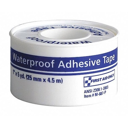 FIRST AID ONLY Waterproof Tape, White, WP1 in. W, 5 in. L M687-P