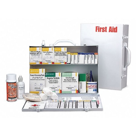 First Aid Only First Aid Cabinet Metal, 75 Person 245-O/FAO