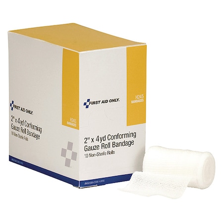 First Aid Only Gauze Roll, Sterile, White, 2 in. W H245