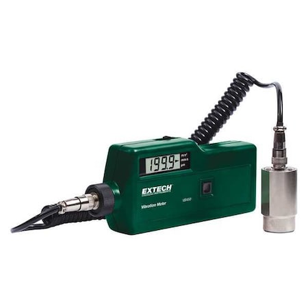 Extech Vibration Meter, 9VBattery, LCD, 10to1500Hz VB450