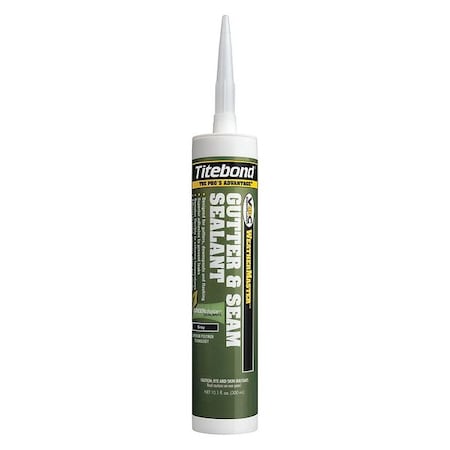 Titebond Gutter and Seam Sealant, 10 oz, Cartridge, Gray, Polymer Base 7331