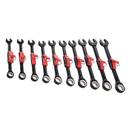 Proto Ratcheting Wrench Set, Pieces 10 JSCRM-10S-TT