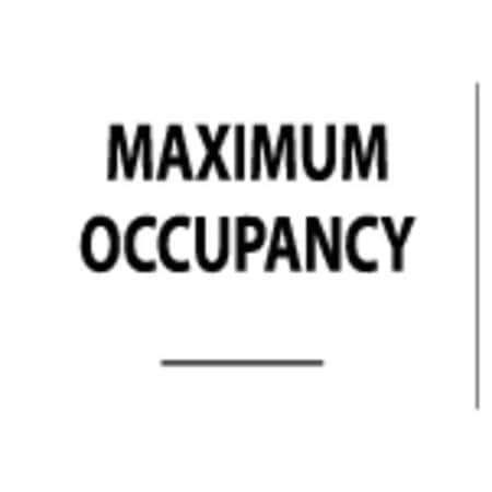 Zing Sign, MaXimum Occupancy with Number Kit, Width: 14", 2905 2905