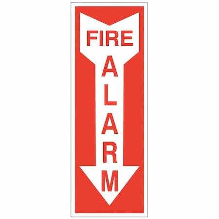 Zing Sign, Fire Alarm, Down Arrow, 14X3.25" 1892