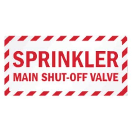 Zing Sign, Sprinkler Shut Off, 10X14", Plastic 2898