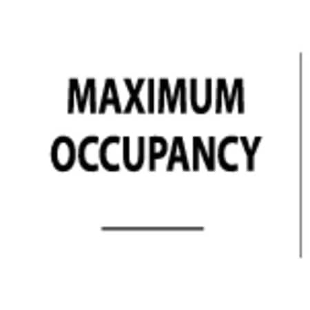 Zing Sign, MaXimum Occupancy with Number Kit, Sign Mounting Style: Surface, 1905 1905