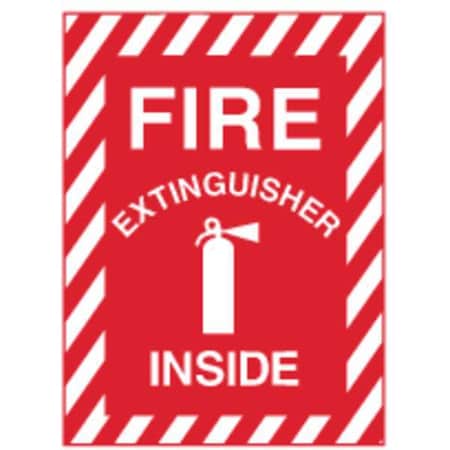 ZING Sign, Fire EXtinguisher Inside, 14X10", AL 2890A