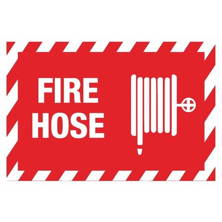 Zing Sign, Fire Hose, 7X10", Plastic 1894