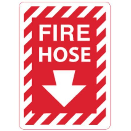 Zing Sign, Fire Hose, Down Arrow, 14X10", AL 2893A