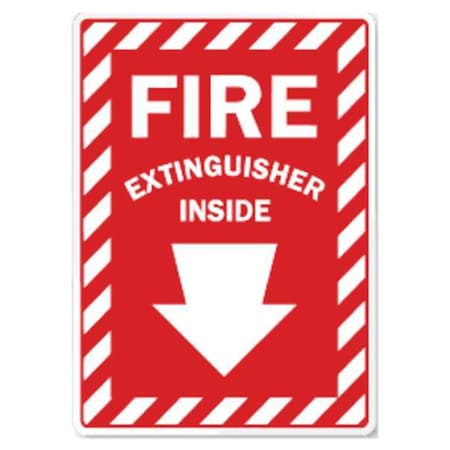 Zing Fire Sign, 14 in Height, 10 in Width, Polyester, Rectangle, English 2889S