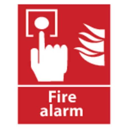 Zing Sign, Fire Alarm, 10X7", Plastic 1904