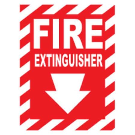 Zing Sign, Fire EXtinguisher, Arrow, 10X7" 1888